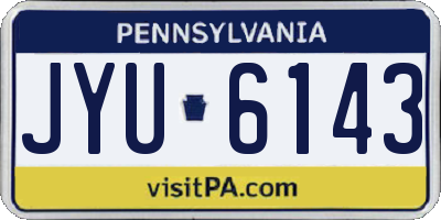 PA license plate JYU6143