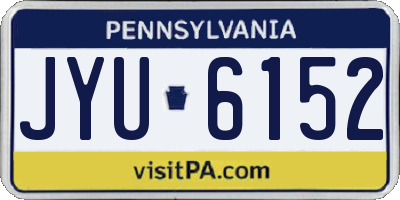 PA license plate JYU6152