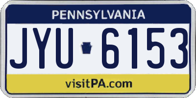 PA license plate JYU6153