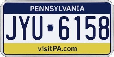 PA license plate JYU6158