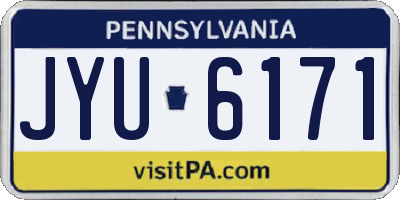 PA license plate JYU6171