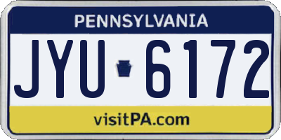 PA license plate JYU6172