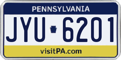 PA license plate JYU6201
