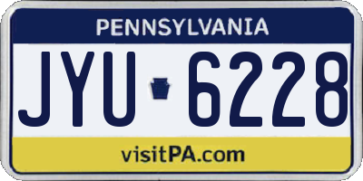 PA license plate JYU6228