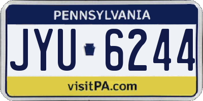 PA license plate JYU6244