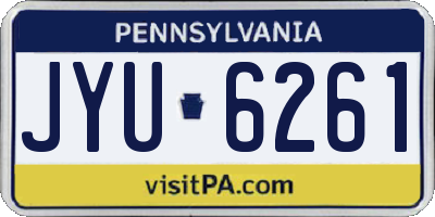 PA license plate JYU6261