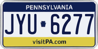 PA license plate JYU6277