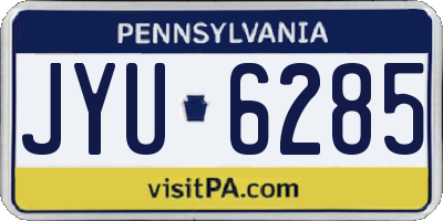 PA license plate JYU6285