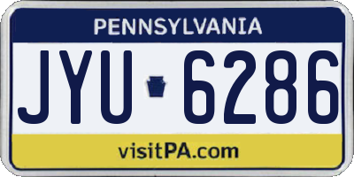 PA license plate JYU6286