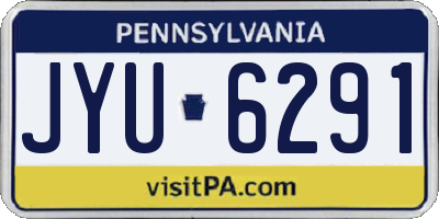 PA license plate JYU6291