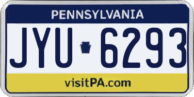 PA license plate JYU6293