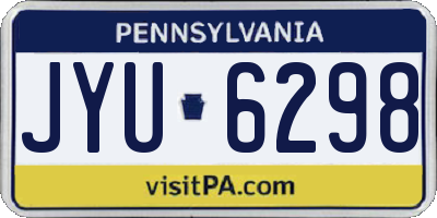 PA license plate JYU6298