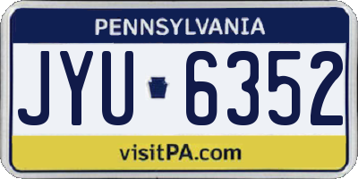 PA license plate JYU6352