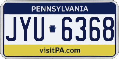 PA license plate JYU6368