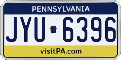 PA license plate JYU6396