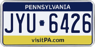 PA license plate JYU6426