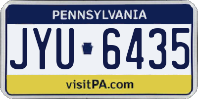PA license plate JYU6435