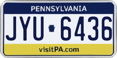 PA license plate JYU6436