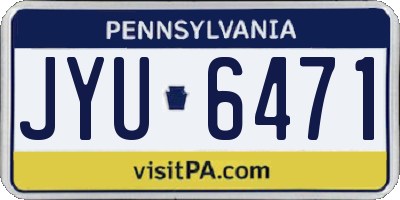 PA license plate JYU6471