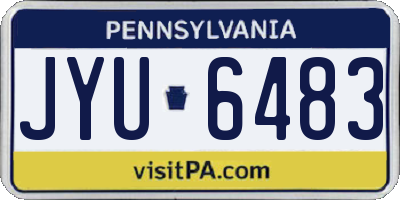 PA license plate JYU6483