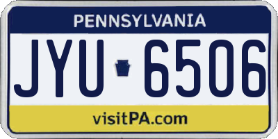 PA license plate JYU6506