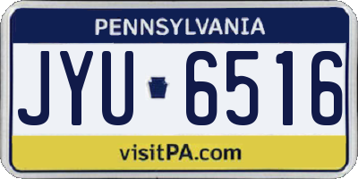 PA license plate JYU6516