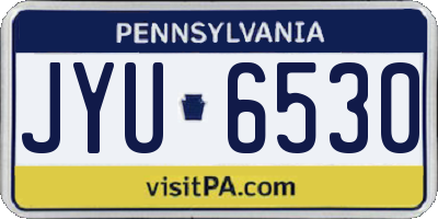 PA license plate JYU6530