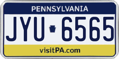 PA license plate JYU6565