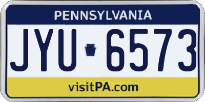 PA license plate JYU6573