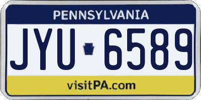 PA license plate JYU6589