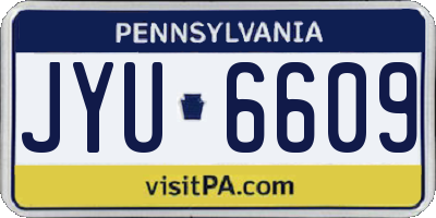 PA license plate JYU6609