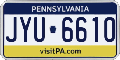 PA license plate JYU6610