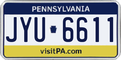 PA license plate JYU6611