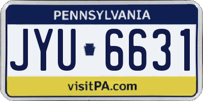 PA license plate JYU6631