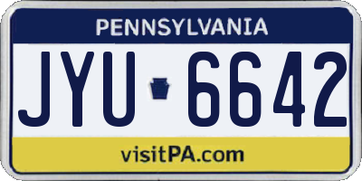 PA license plate JYU6642