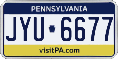 PA license plate JYU6677