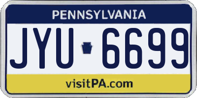 PA license plate JYU6699