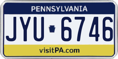 PA license plate JYU6746