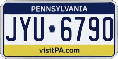 PA license plate JYU6790