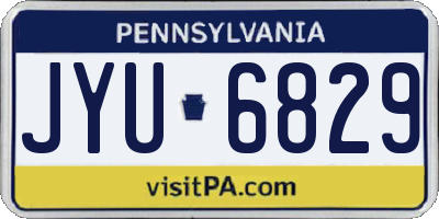 PA license plate JYU6829