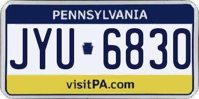 PA license plate JYU6830