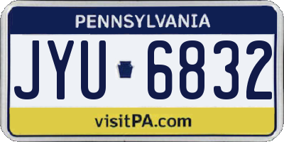 PA license plate JYU6832