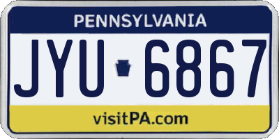 PA license plate JYU6867