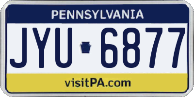 PA license plate JYU6877