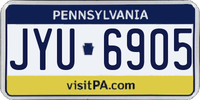 PA license plate JYU6905