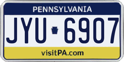 PA license plate JYU6907