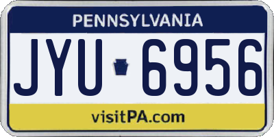 PA license plate JYU6956