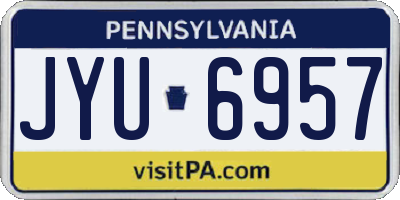 PA license plate JYU6957
