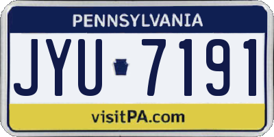 PA license plate JYU7191
