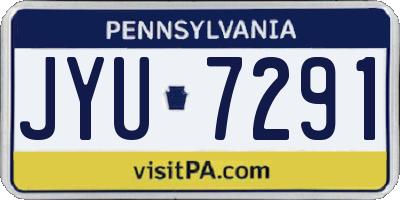 PA license plate JYU7291